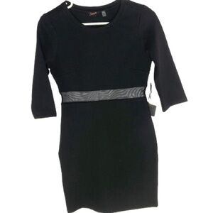 NWT Dex Black Stretch body con dress